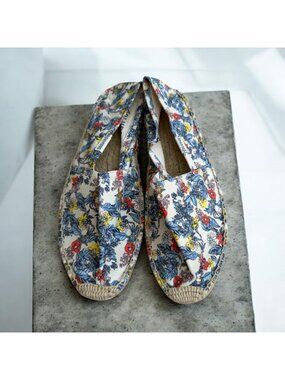 SOLUDOS Floral Espadrilles Flats Size 37 / US 7 NEW NWOB